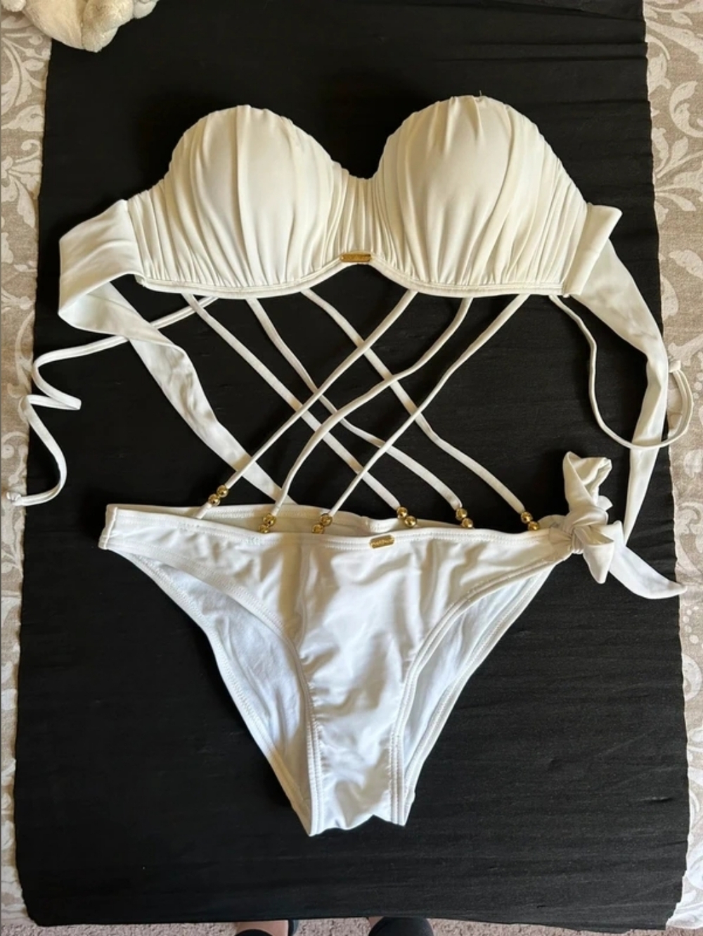 White Strappy Bikini Set